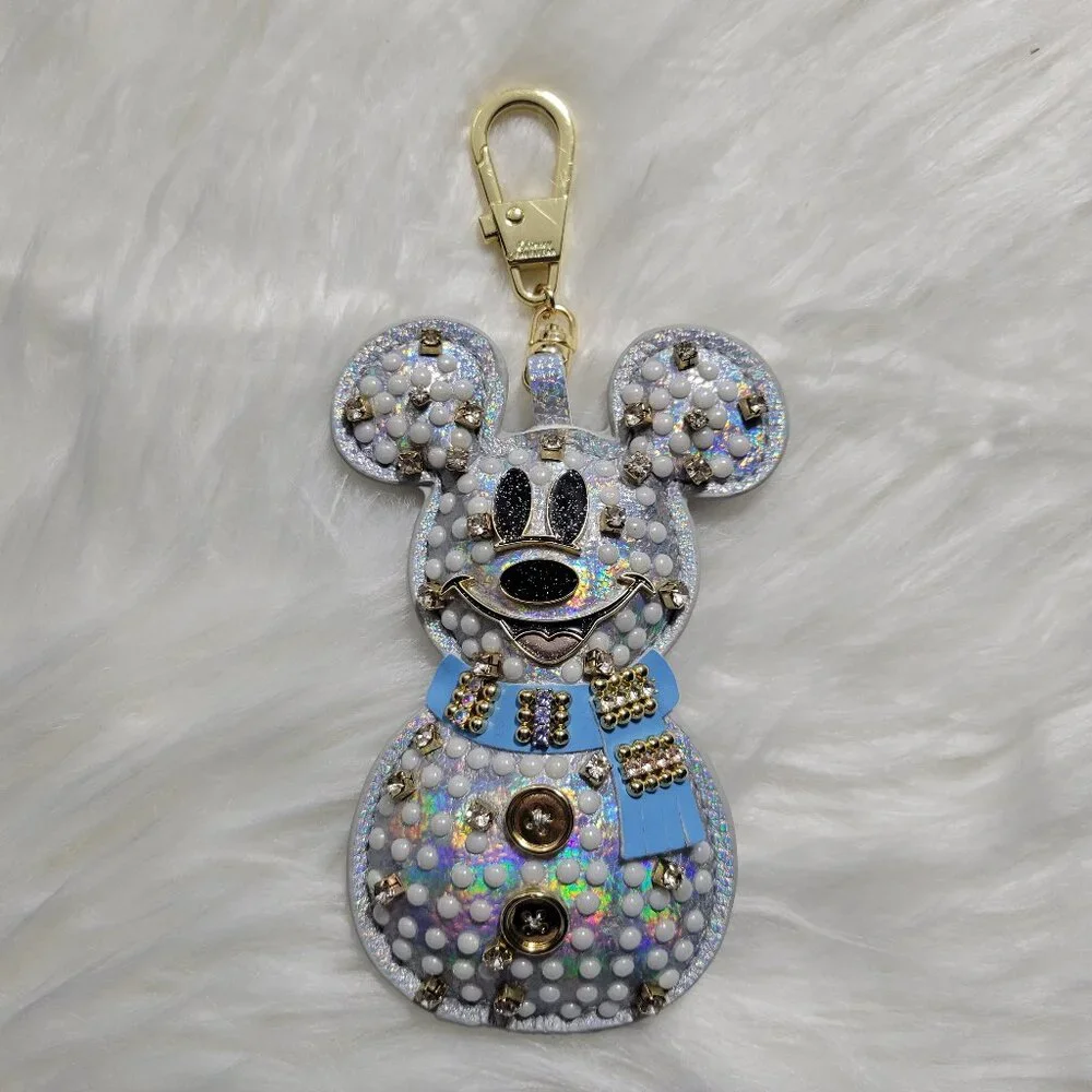 Disney x Baublebar Mickey Mouse Snowman Puff Bag Charm